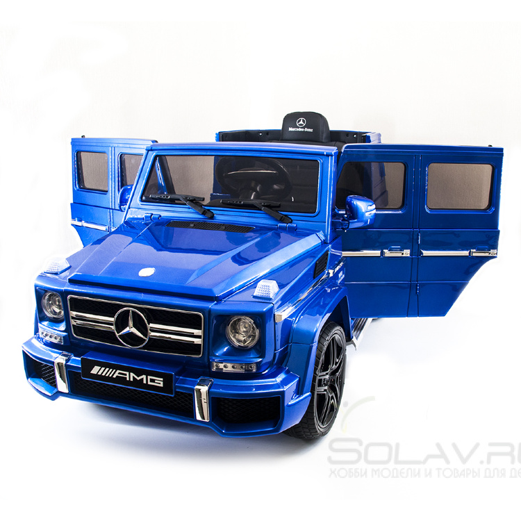 Детский электромобиль Mercedes Benz G63 LUXURY 2.4G - Blue - HL168-LUX