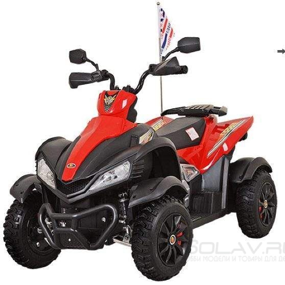 Детский электроквадроцикл Dongma ATV Red 12V с кожаным сиденьем - DMD-268A-LUX