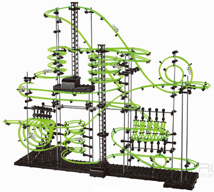 Динамический конструктор Космические горки, новая серия, светящиеся рельсы, уровень 7 - 233-7G