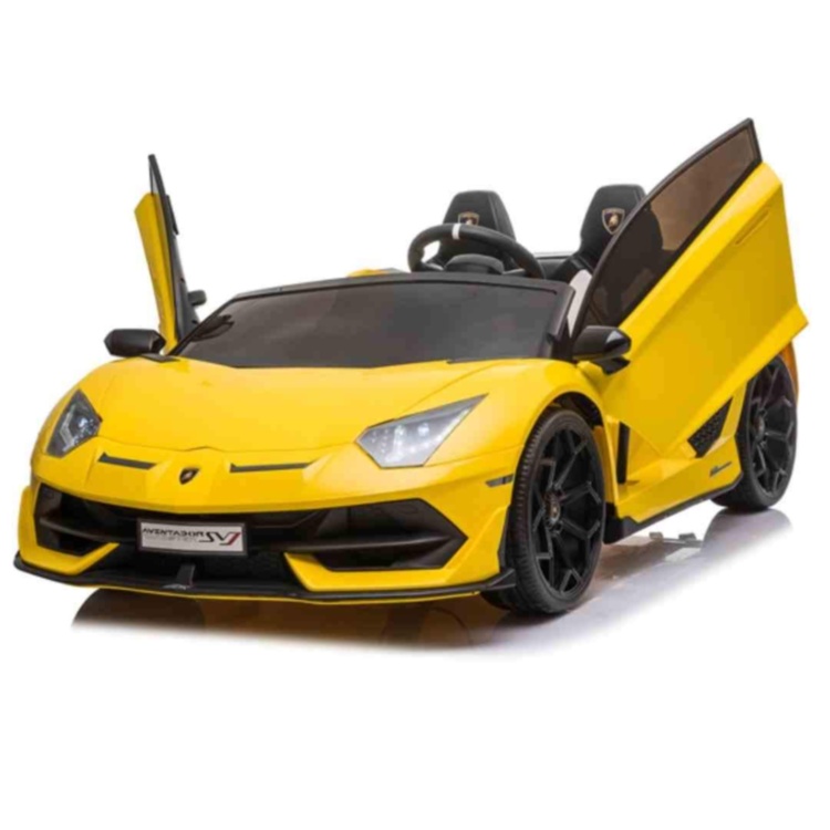 Детский электромобиль Lamborghini Aventador SVJ Yellow Carbon (дрифт, 15 км/ч, 24V) - SX2028S-YELLOW