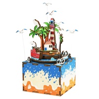 Деревянный 3D конструктор - музыкальная шкатулка Robotime "Vocational Island" - AM407