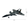 Радиоуправляемый самолет Fei Xiong J-20 RTF 2.4G - FX830-BLACK