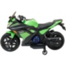 Детский электромотоцикл Kawasaki Ninja (12V, EVA, спидометр, ручка газа) - DLS07-GREEN