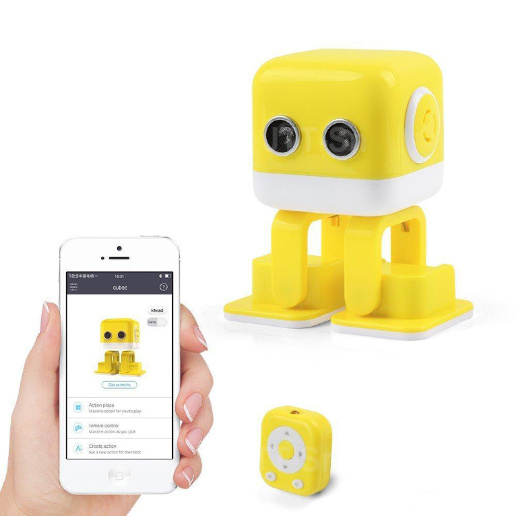 Интеллектуальный танцующий робот WLtoys Cubee F9 Yellow APP - WLT-F9