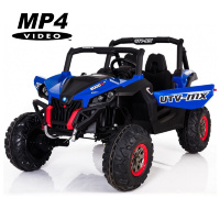 Двухместный полноприводный электромобиль Blue UTV-MX Buggy 12V MP4 - XMX603-BLUE-MP4