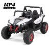 Двухместный полноприводный электромобиль White UTV-MX Buggy 12V MP4 - XMX603-WHITE-MP4