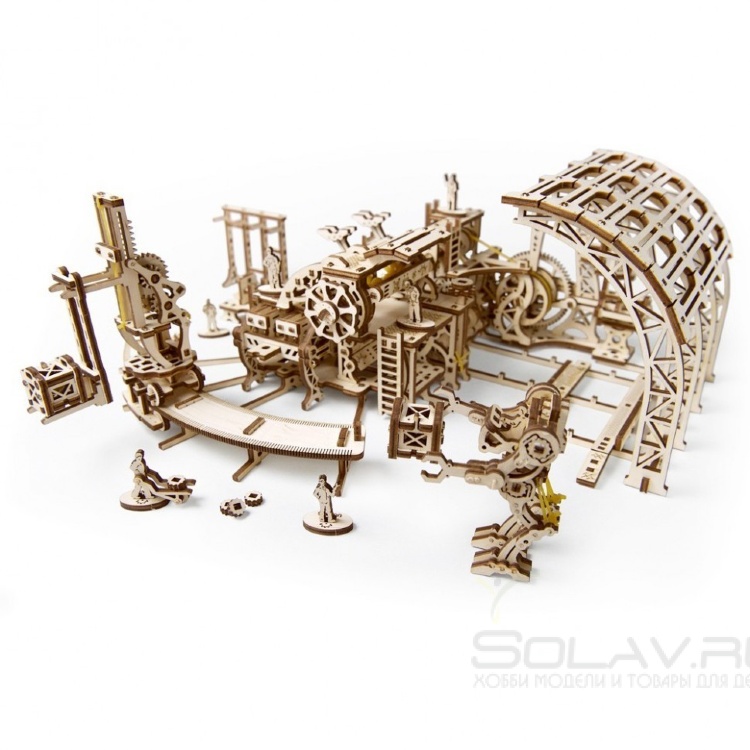 Деревянный 3D конструктор Ugears "Фабрика Роботов" - 70039