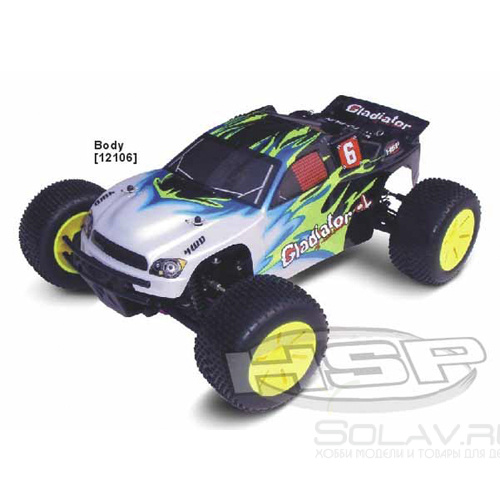 Радиоуправляемая трагги с ДВС HSP Gladiator-L Nitro Off-Road Truggy 4WD 1:10 - 94120N - 2.4G